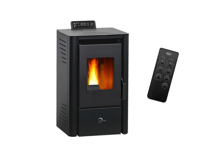 Poêle à Granulés Sannover Anita Steel 7,6 kW Noir