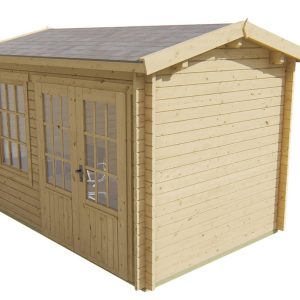 Cabane de jardin en bois Daisy 350x250x243 cm – Épicéa 40 mm – Tuindeco