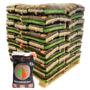 Granulés de bois AEB 15 kg – Palette 70 sacs – 1050 kg – DINplus