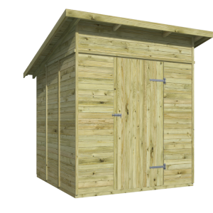Cabane de jardin en bois Olaf 200x200x230 cm – Pin imprégné 16 mm – Tuindeco