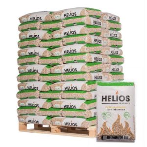 Pellets de Bois Helios – Palette de 65 Sacs de 15 kg – 975 kg