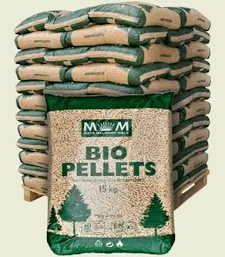 Pellets de Bois Bio Pellets ENplus A1 AT350 6 mm – Palette de 78 Sacs de 15 kg